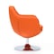 Manhattan Comfort Caisson Faux Leather Swivel Accent Chair in Orange and Polished Chrome, PK2 2-AC028-OR - alternate 4